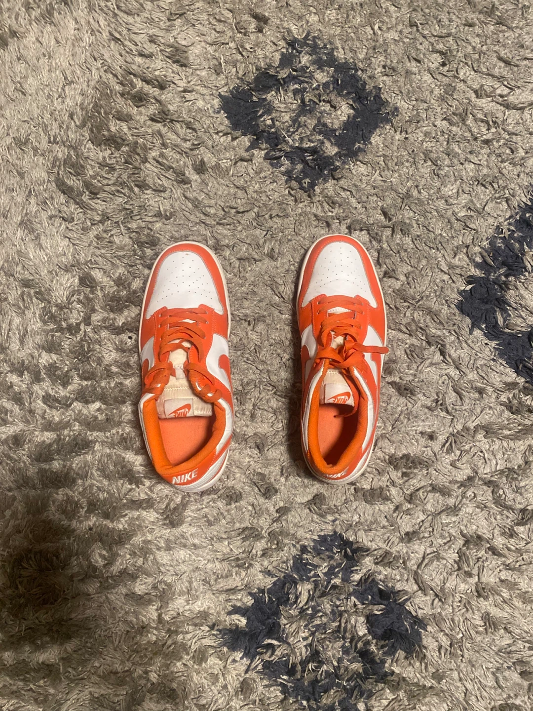 Nike Dunk Low Orange and White Sneakers