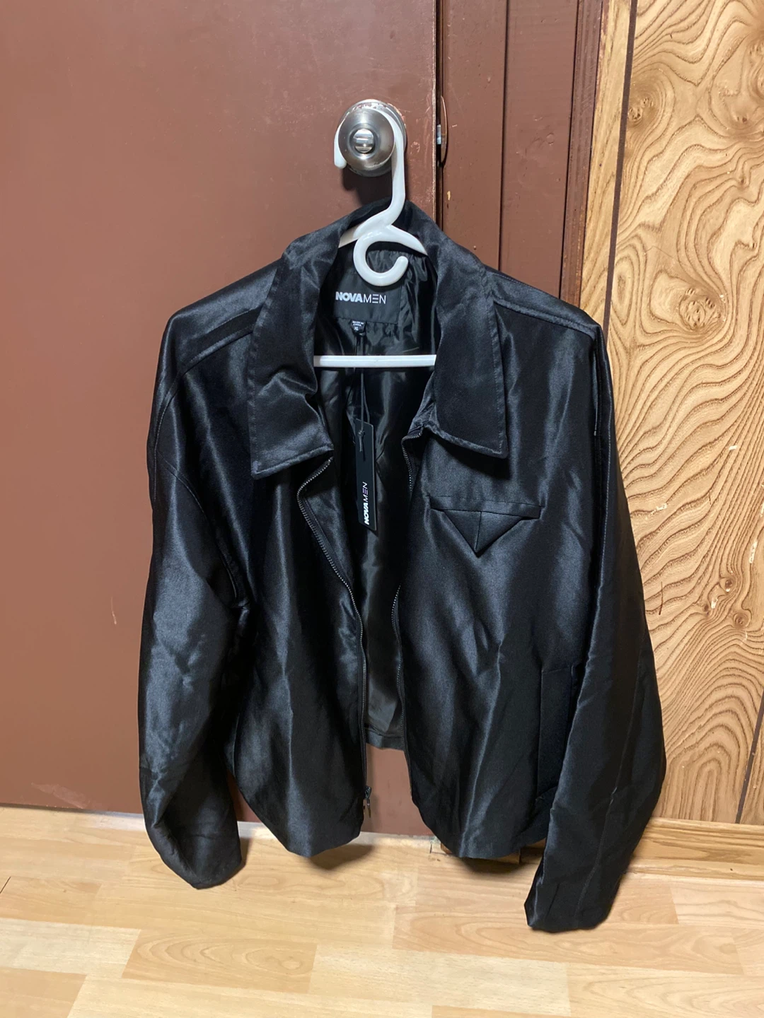 NOVAMEN U Get Me Satin Cropped Jacket Black XL