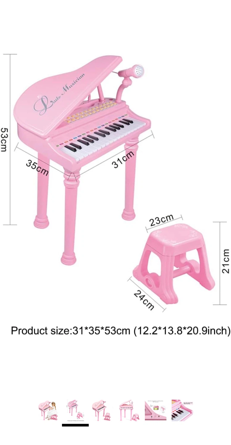 Little Musician Pink Toy Piano with Microphone - photo 3