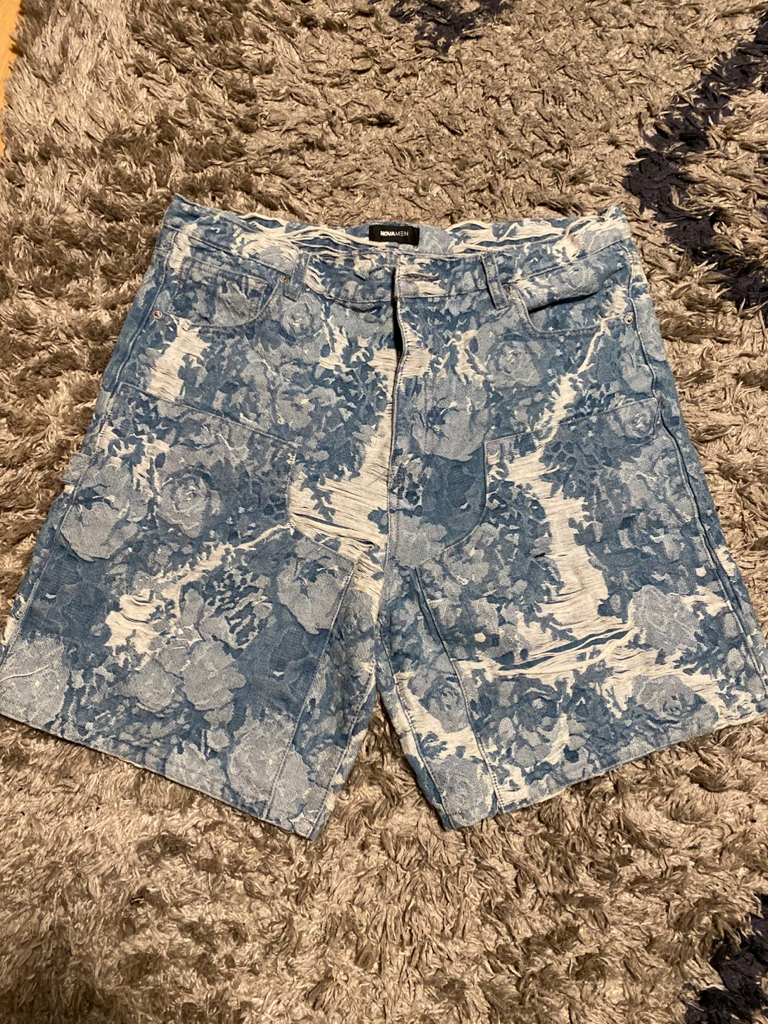 NOVAMEN Floral Denim Shorts