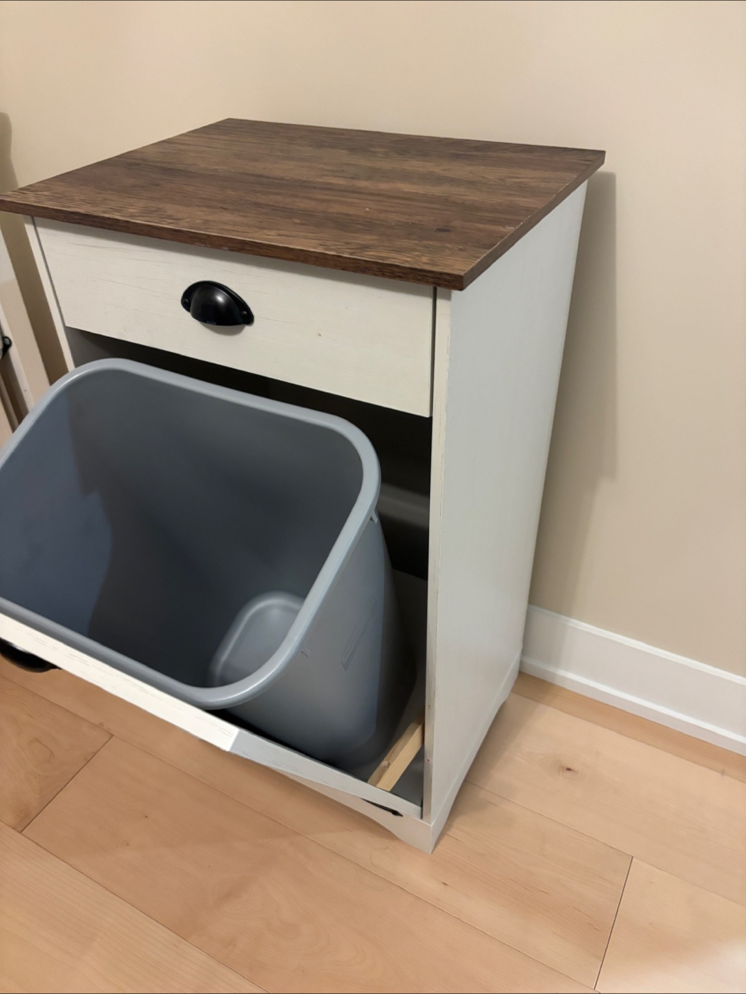 Farmhouse Style Tilt-Out Trash Cabinet - photo 2