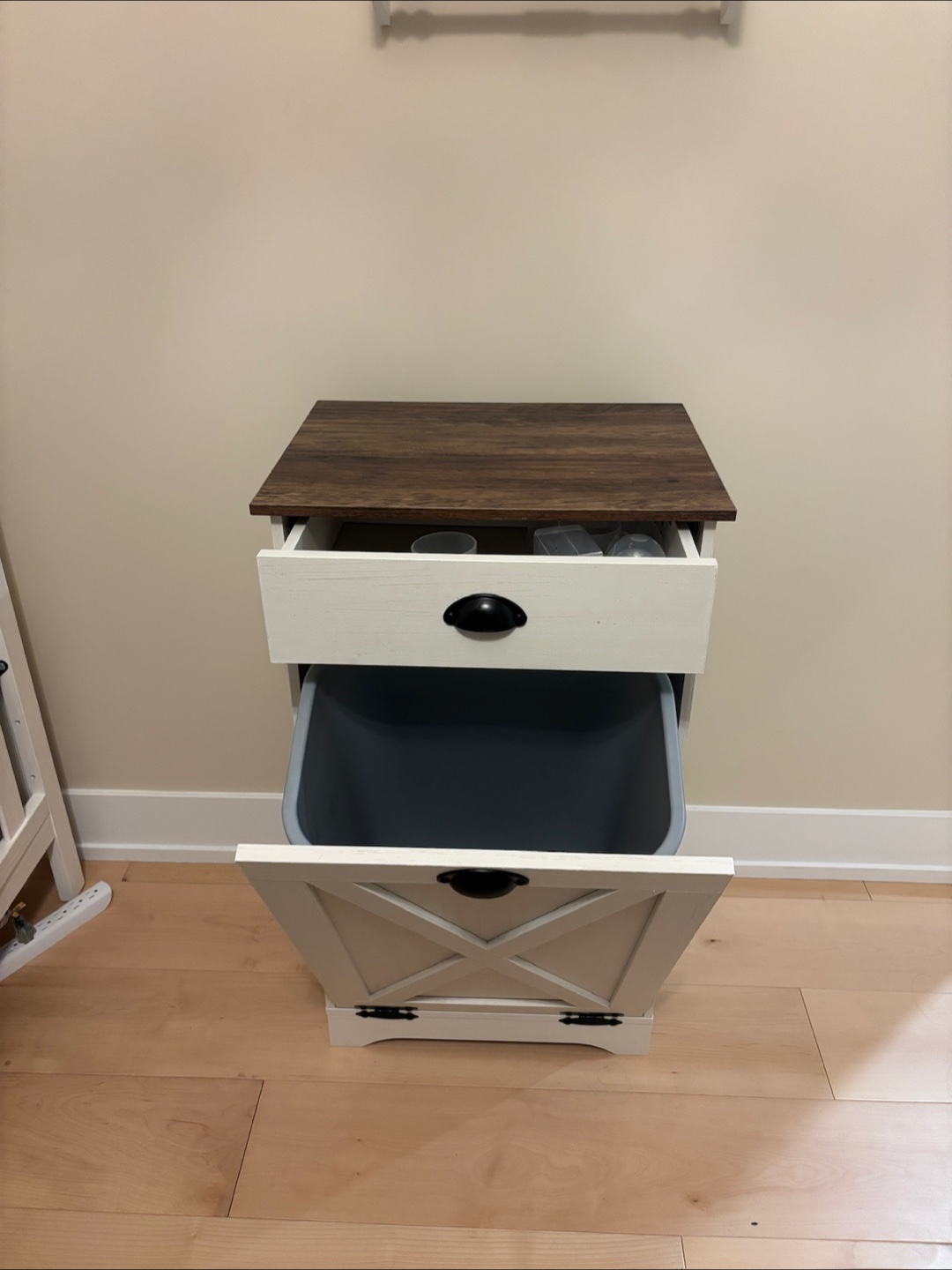 Farmhouse Style Tilt-Out Trash Cabinet - photo 3