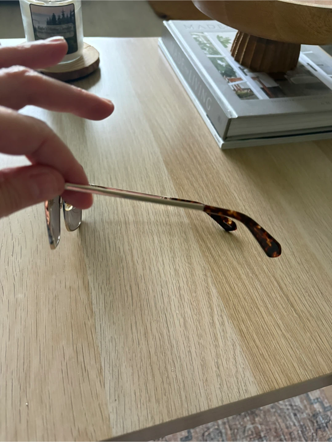 Sunglasses with Gold tone & Tortoiseshell Arms - photo 3