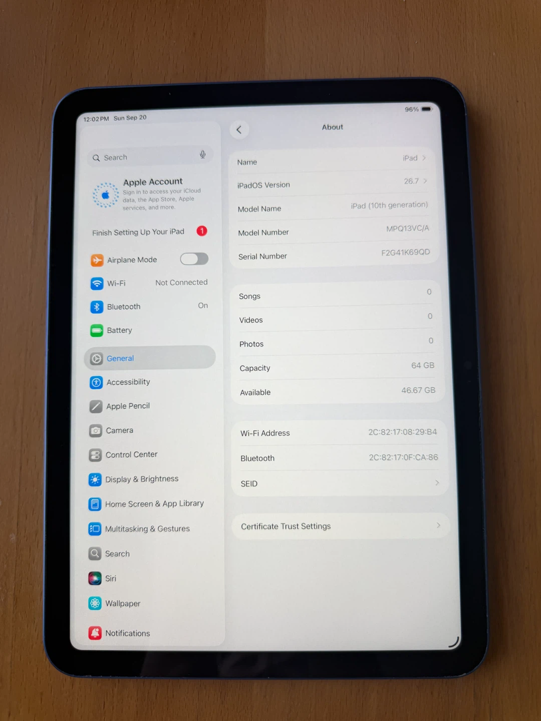 Apple iPad 10th Gen 64GB Blue - photo 2