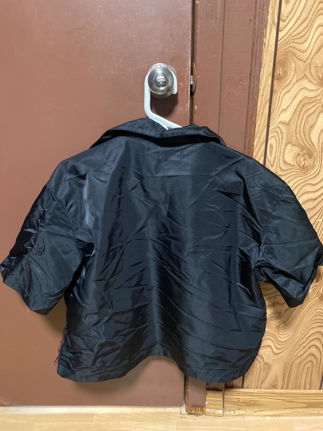 Prada Black Nylon Cropped Shirt - photo 2
