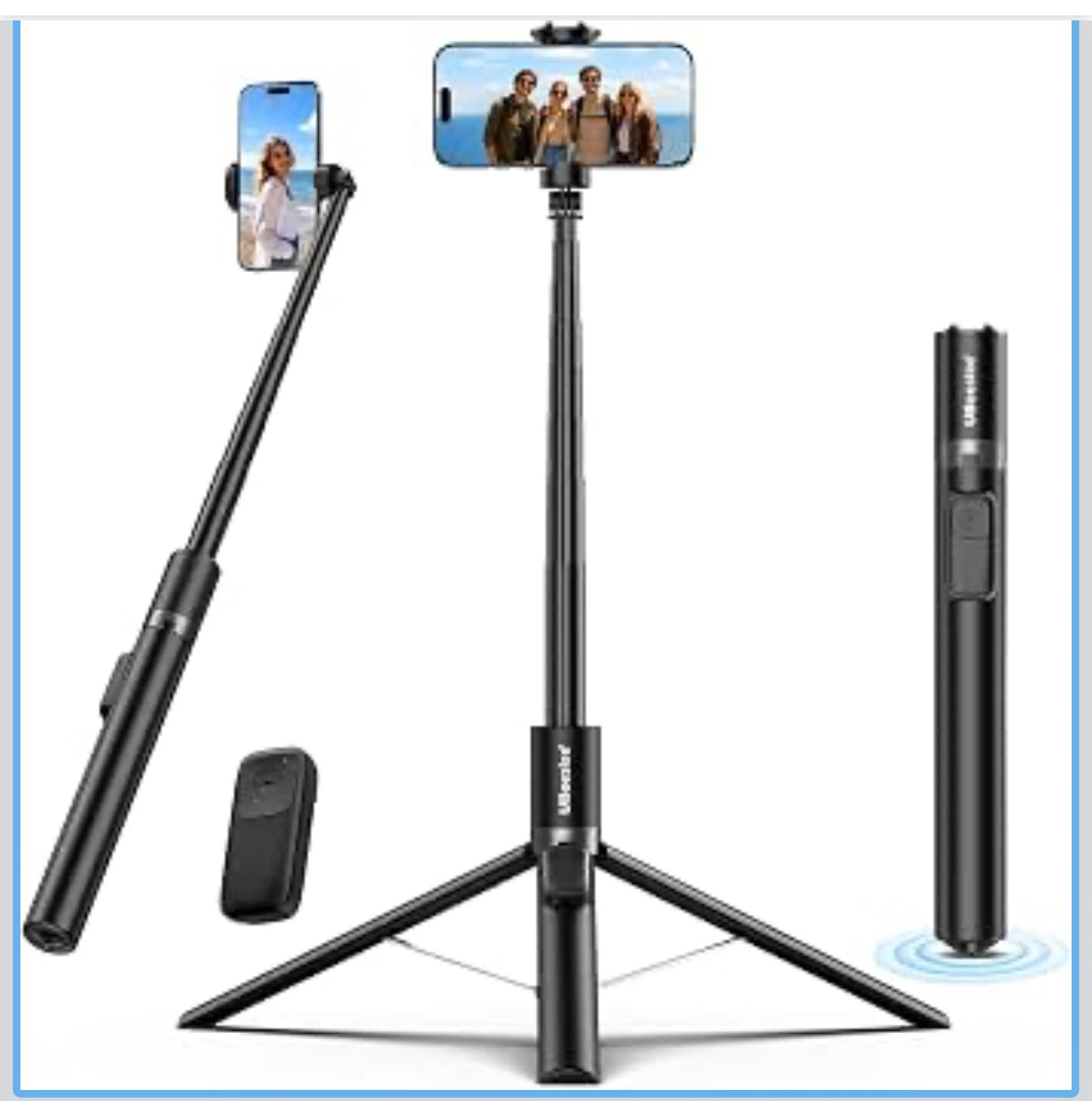 Phone Tripod Stand with Bluetooth Remote