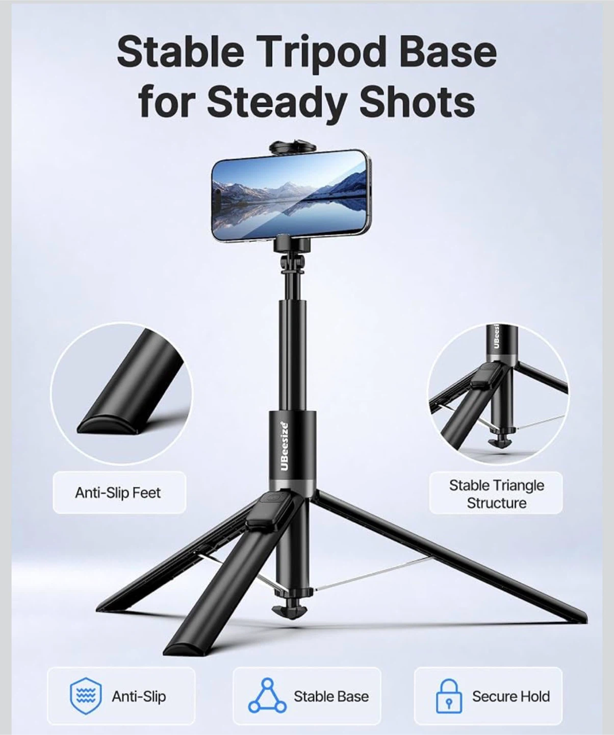 Phone Tripod Stand with Bluetooth Remote - photo 4