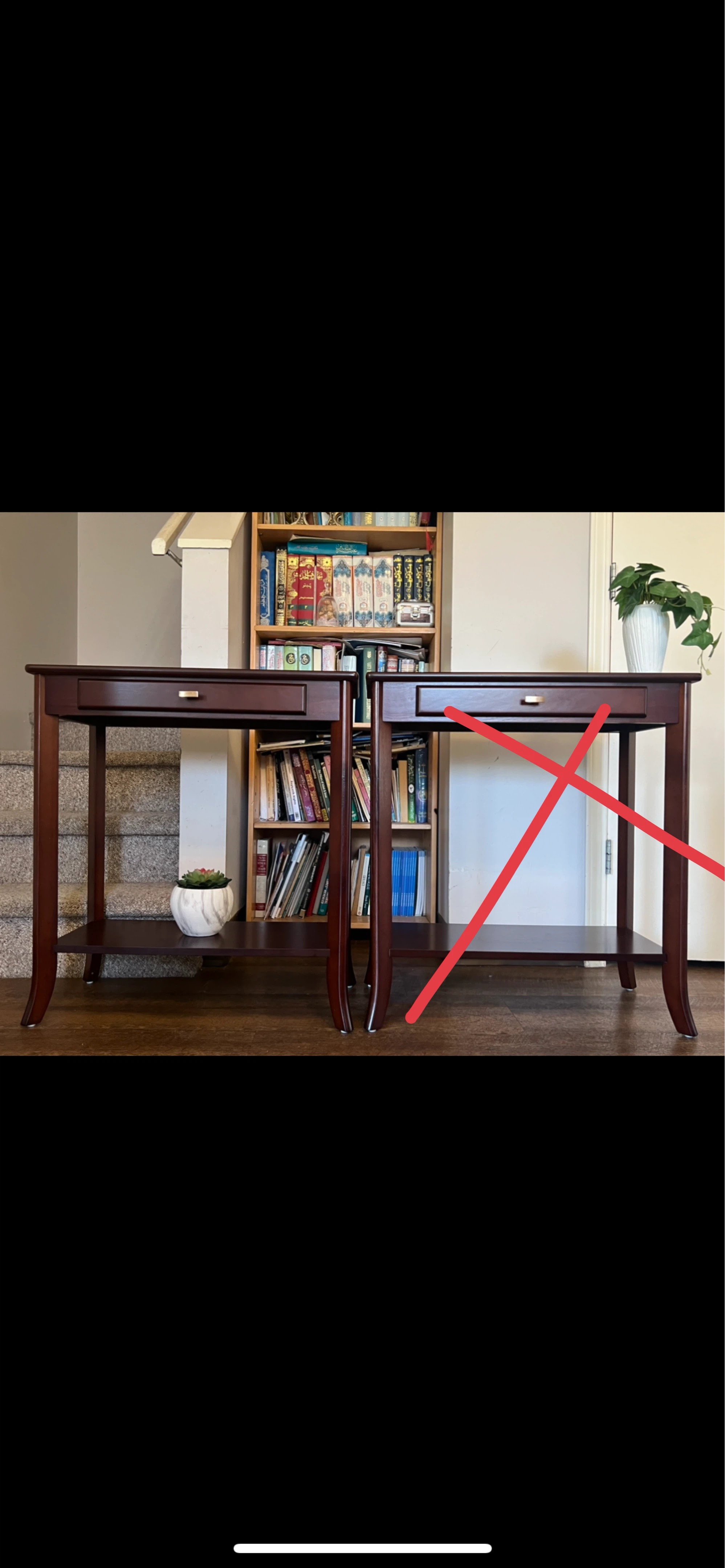 Dark Wood End Table