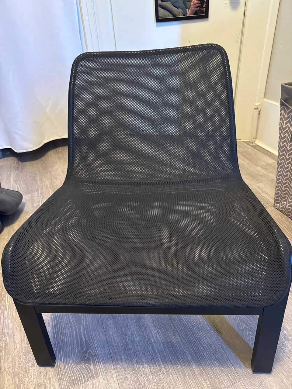 Black Mesh Accent Chair