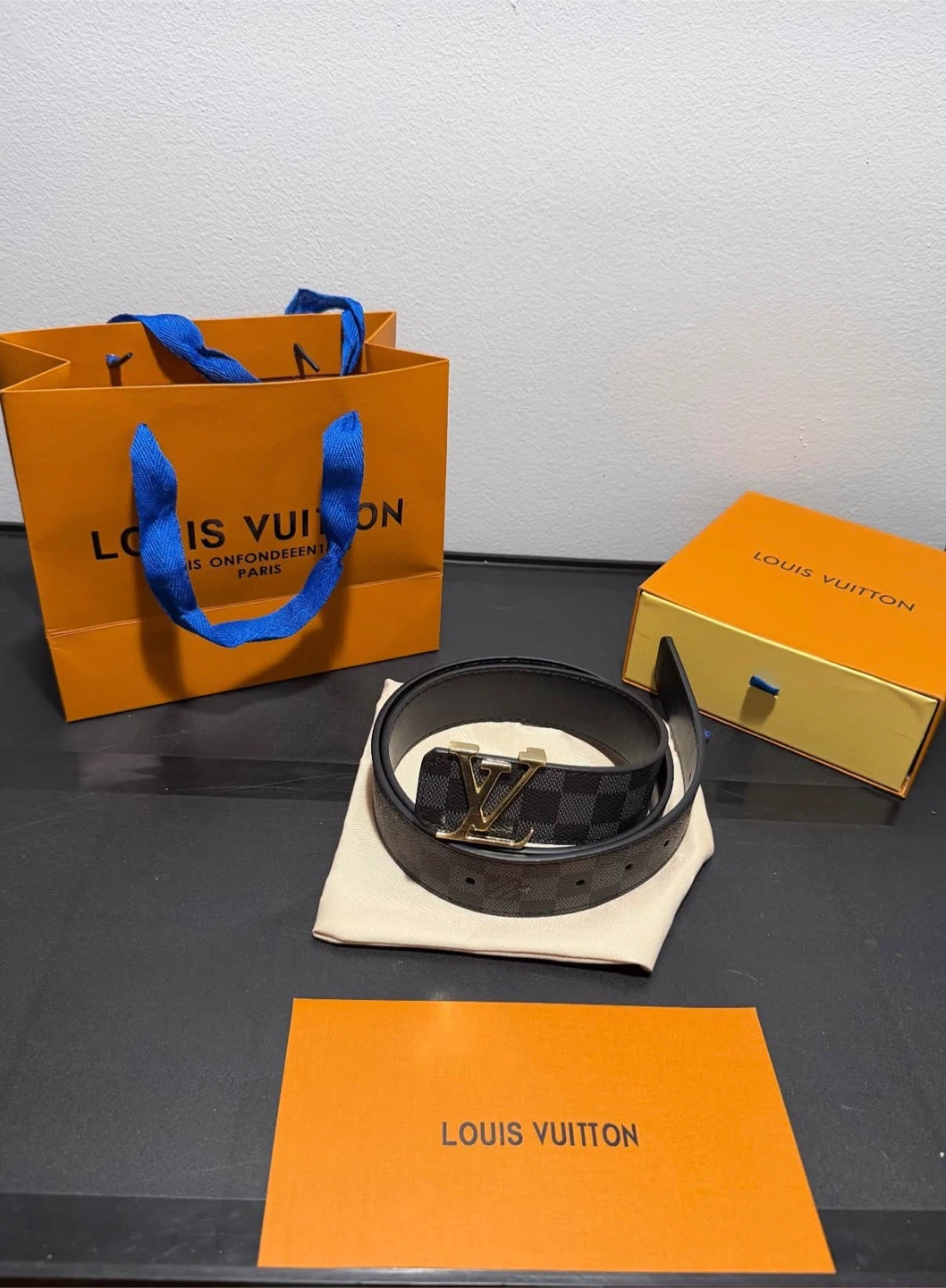 Louis Vuitton Damier Graphite Belt
