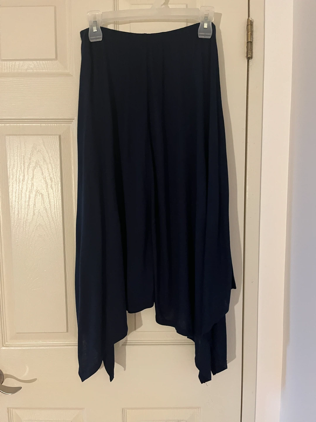 Joe Fresh - Dark Blue 100% Rayon Asymmetric Drape Skirt 🏈 - photo 2