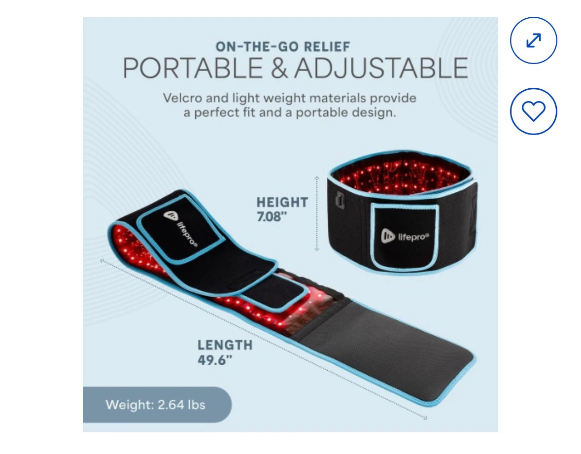 LifePro AlleVared Red Light Therapy Belt - photo 4