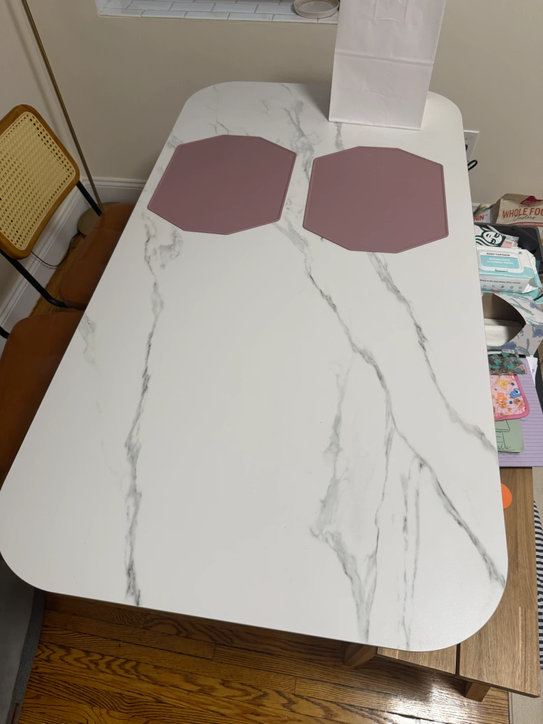 White Dining Table with Integrated Light - photo 3