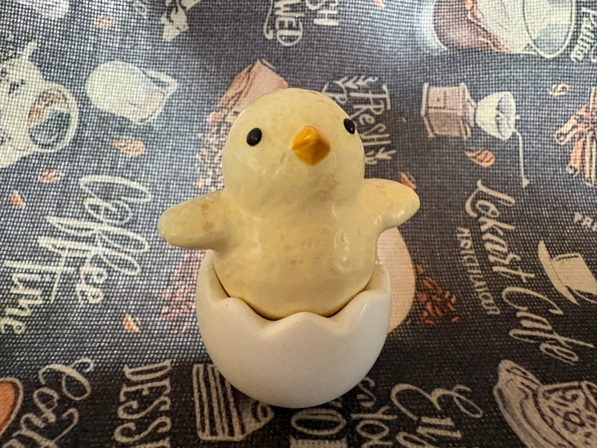 Ceramic Chick and Egg Salt and Pepper Shakers