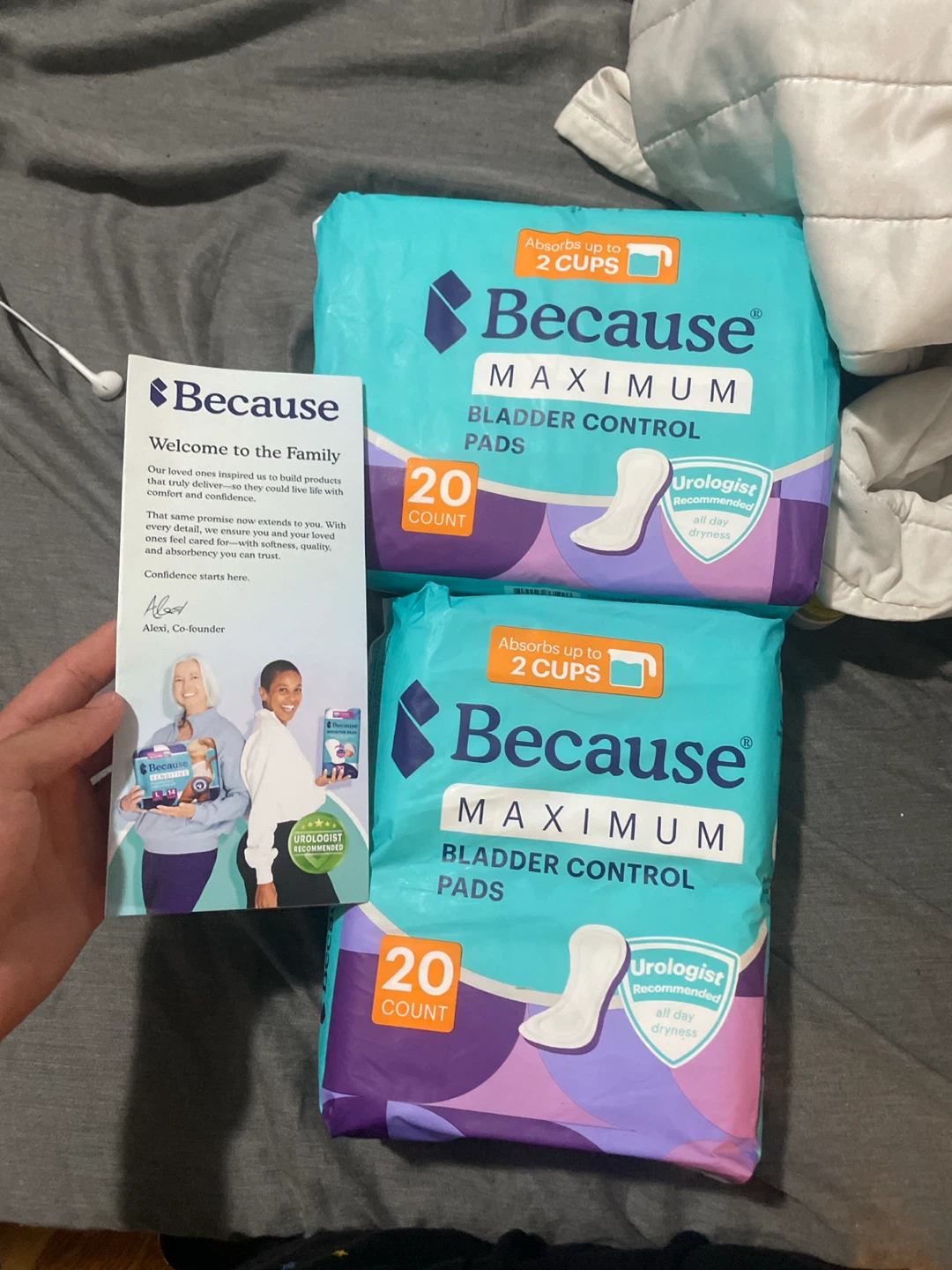 Because Maximum Bladder Control Pads (40 Count Total)