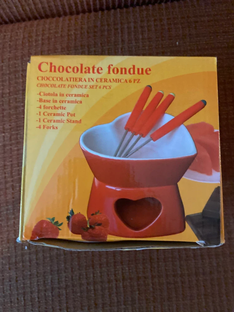 Ceramic Chocolate Fondue Set
