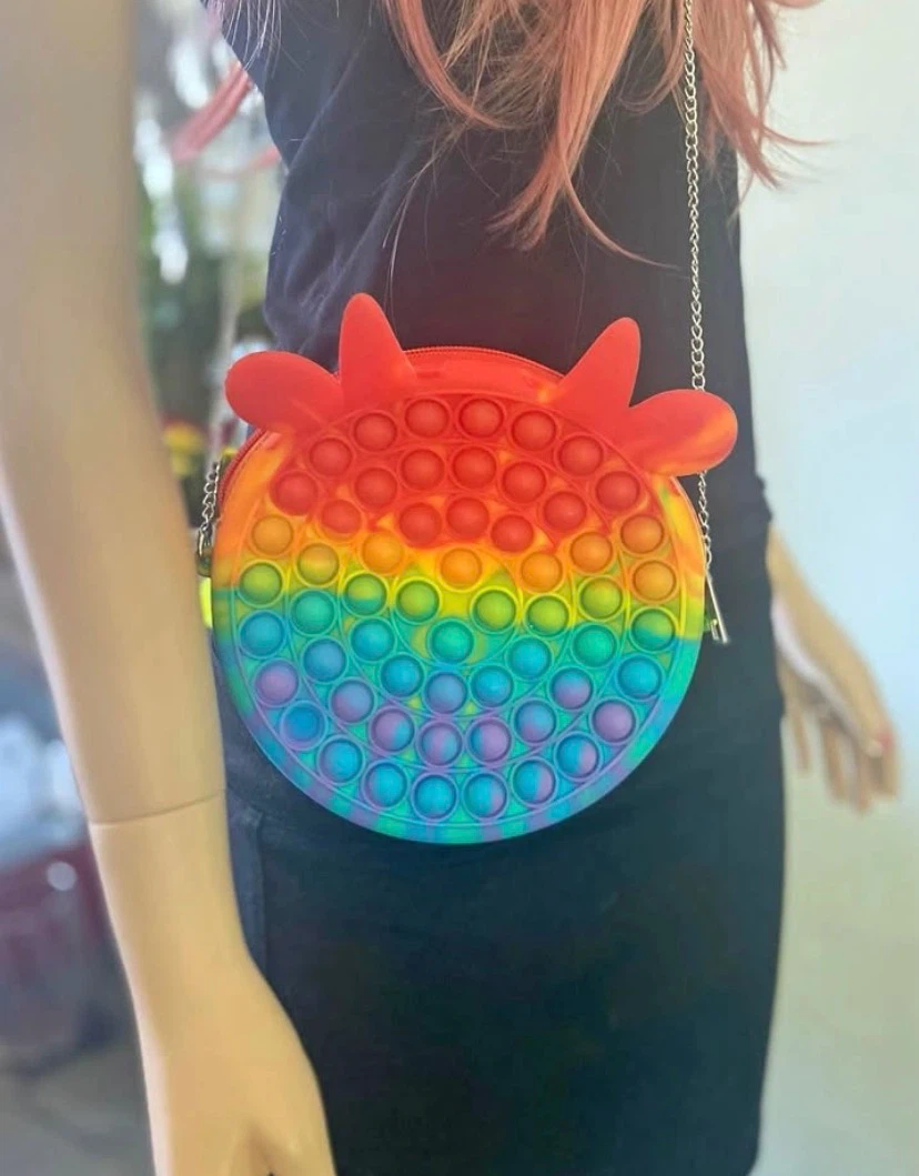 🏈 NEW Christmas Rainbow Reindeer Pop-it Shoulder Bag