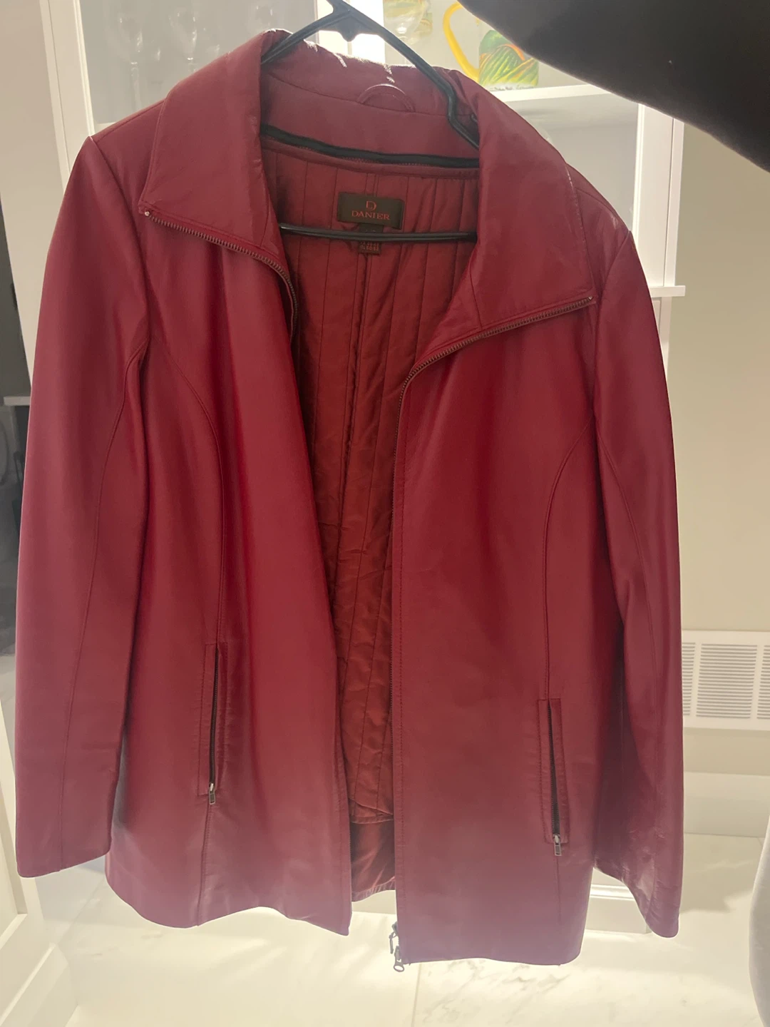 Danier Red Leather Jacket