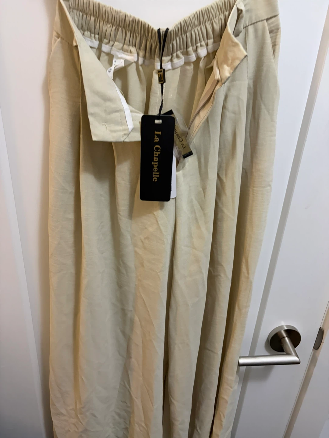La Chapelle beige trousers