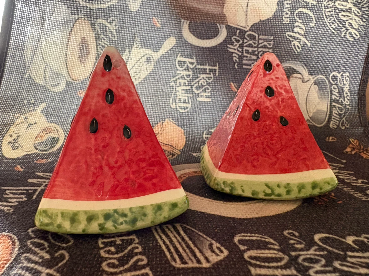 Watermelon Salt and Pepper Shakers