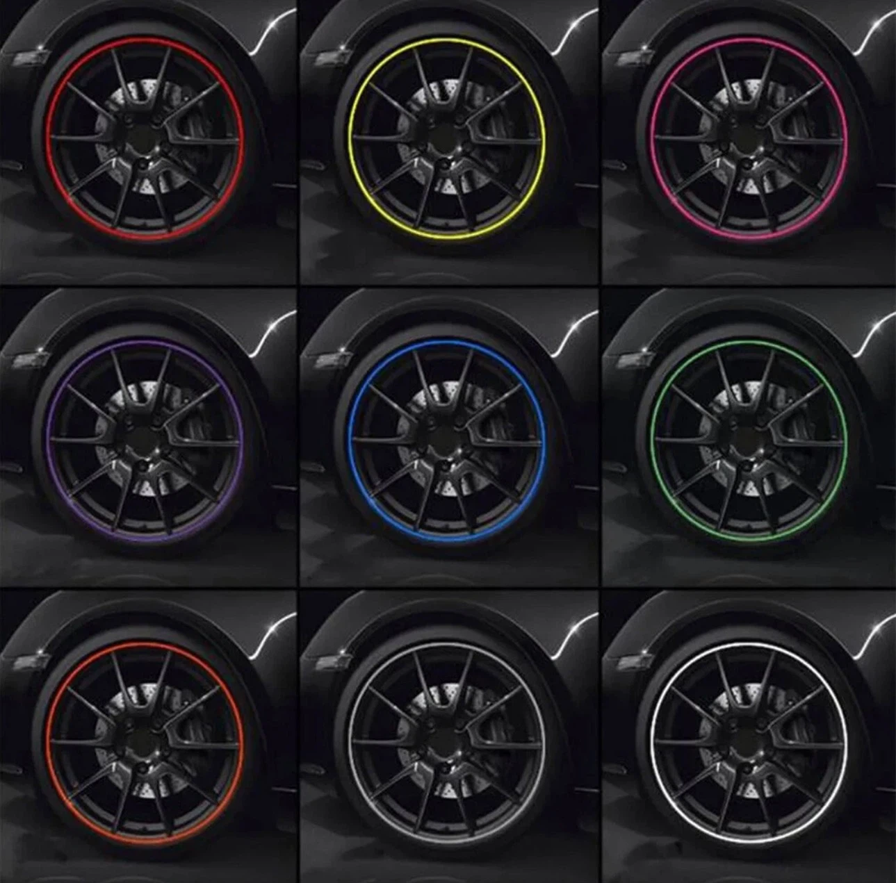 Rubber Car Wheel Ring Tire Guard Sticker Line Strip - photo 5