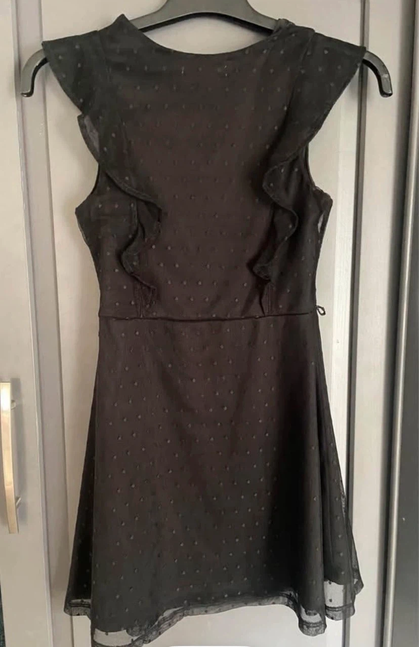 🏈 EUC Urban Kids Black Polka Dot Ruffle Dress 10-12 yrs - photo 5
