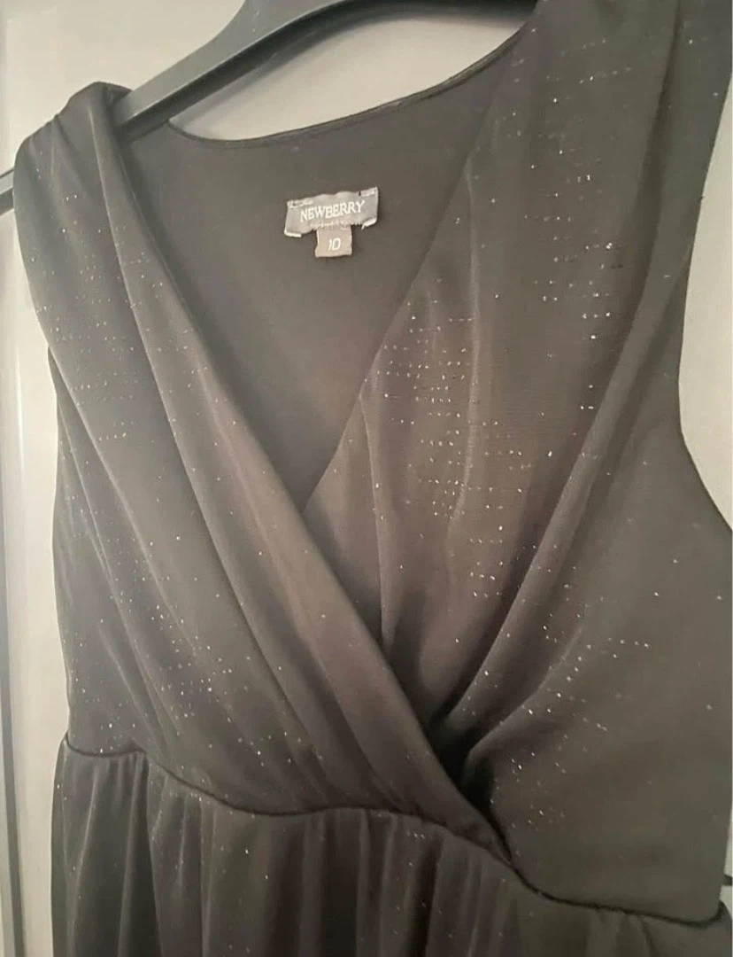 🏈 Newberry black glitter dress Size 10 - photo 4