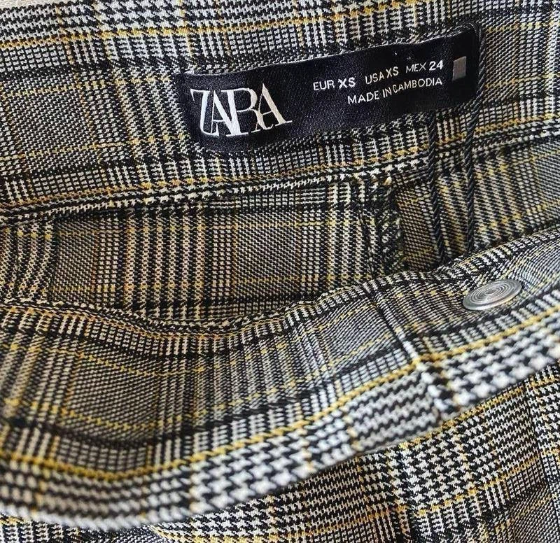 ZARA Plaid Leggings – Size XS - photo 3