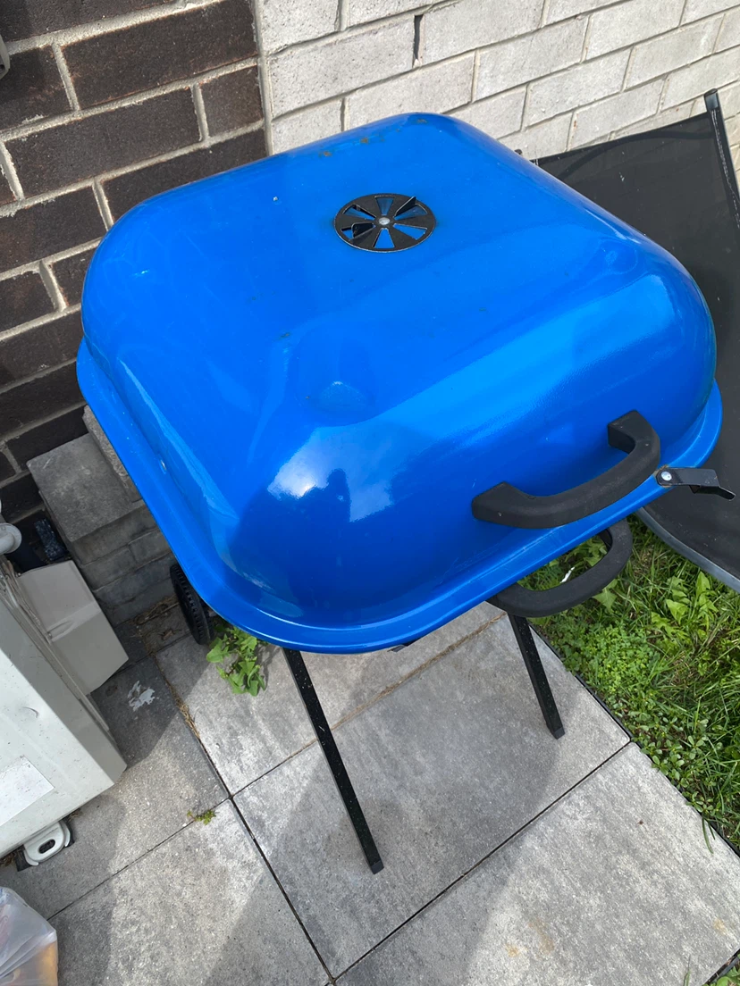 Blue Portable Charcoal Grill