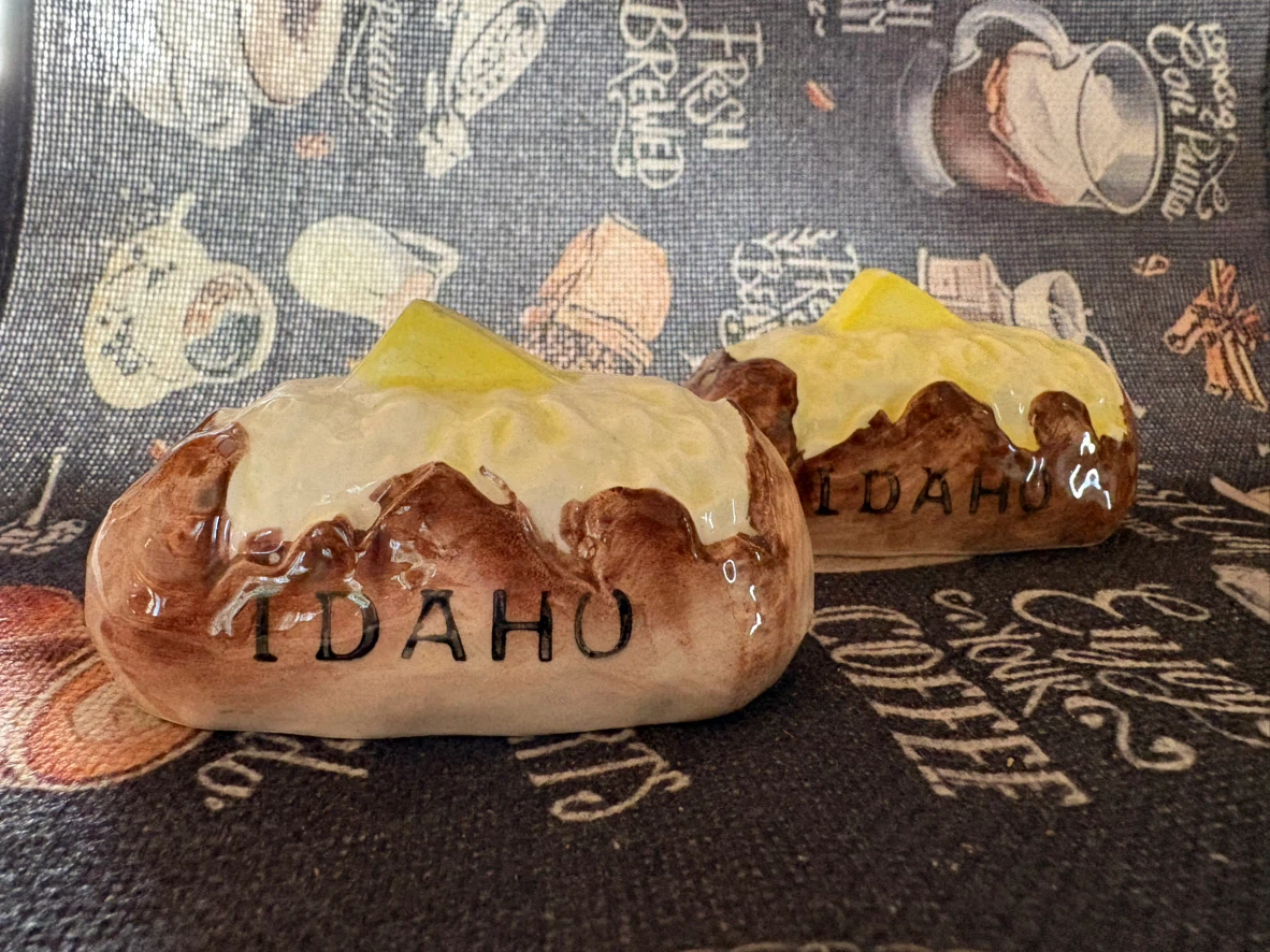 Ceramic Idaho Potato Salt and Pepper Shakers