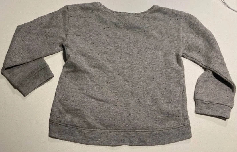 🏈 EUC H&M Grey Sequin Sweatshirt Size 2-4Y - photo 2