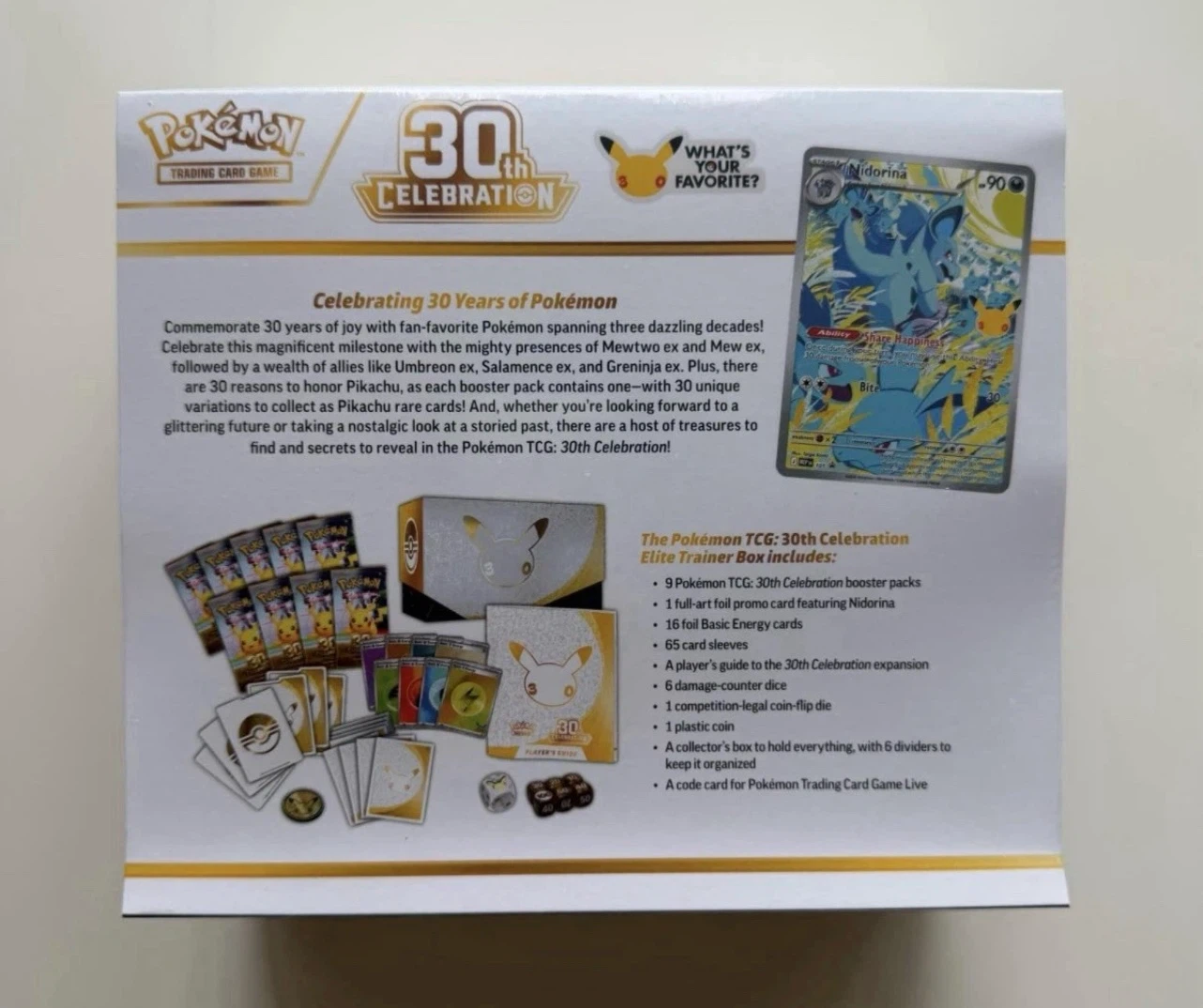 Sealed Pokemon 30th Celebration Elite Trainer Box - photo 2