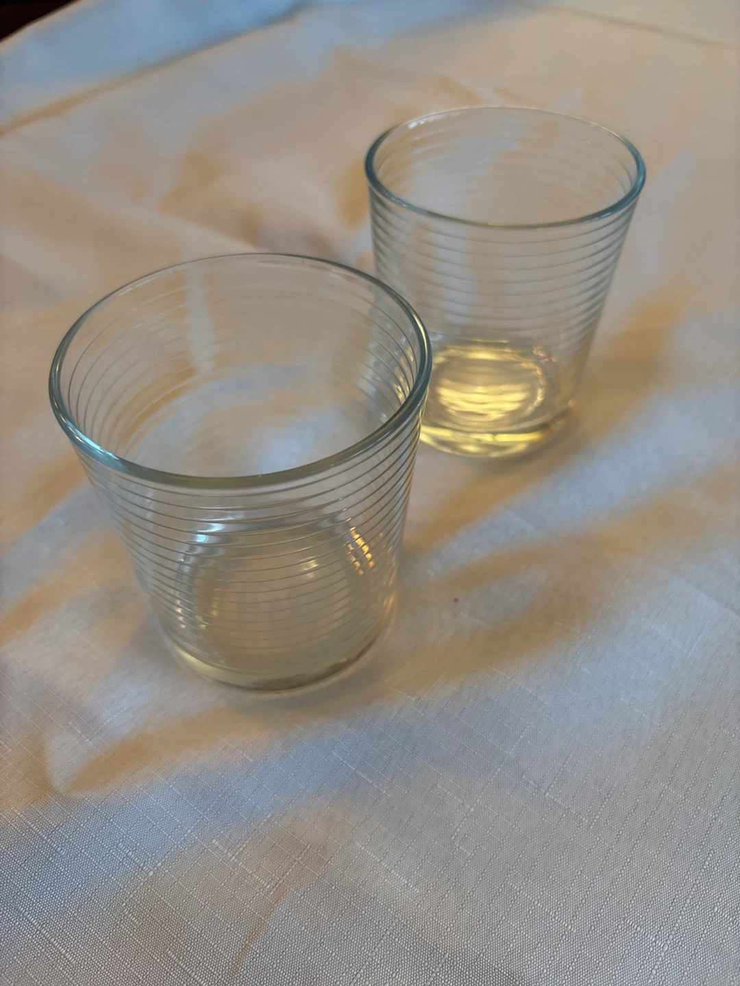 Set of Two Ribbed Glass Tumblers - photo 2