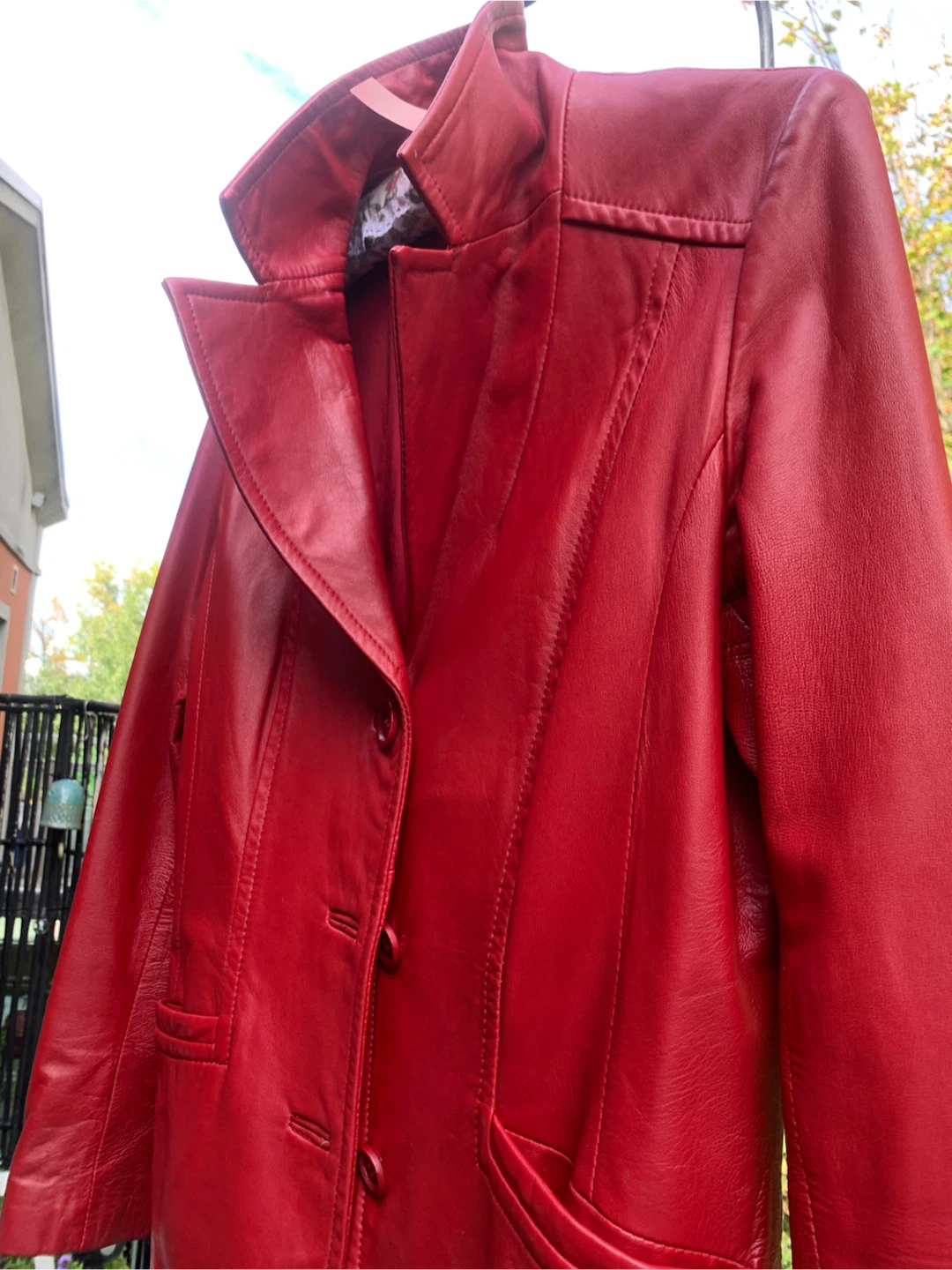Women’s Fashion Danier Red Leather Jacket - photo 3