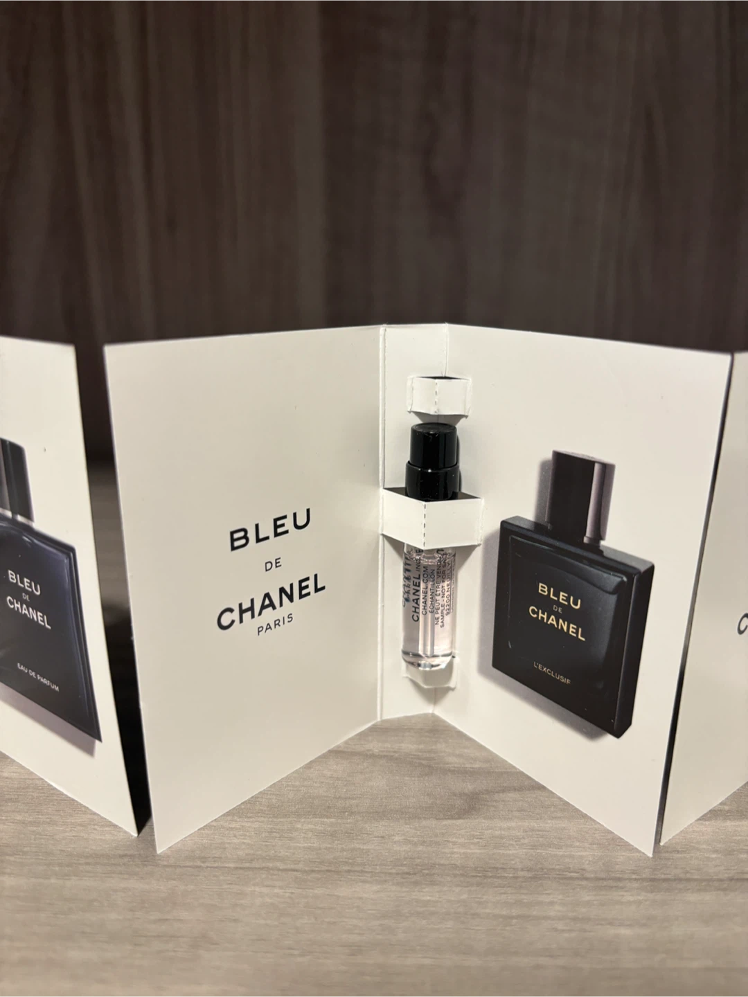 Bleu de Chanel Sample Trio-EDP, L’Exclusif & Parfum, 1.5ml each - photo 4