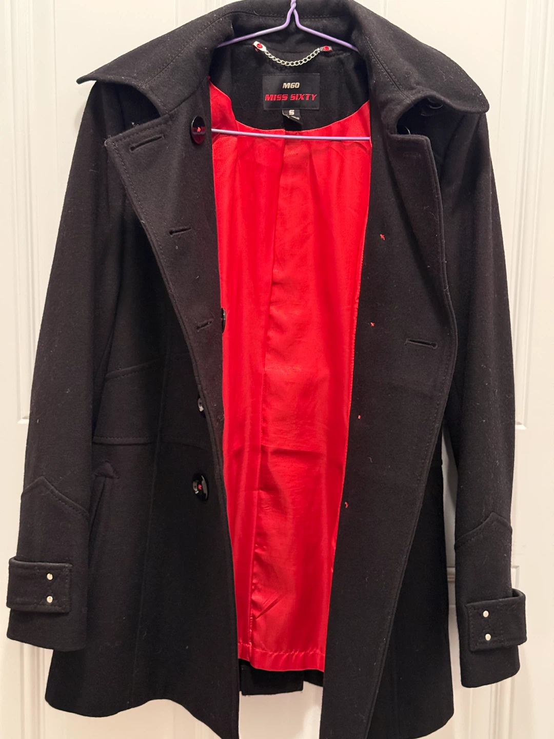 Miss Sixty Black Pea Coat (Size Small) - photo 4