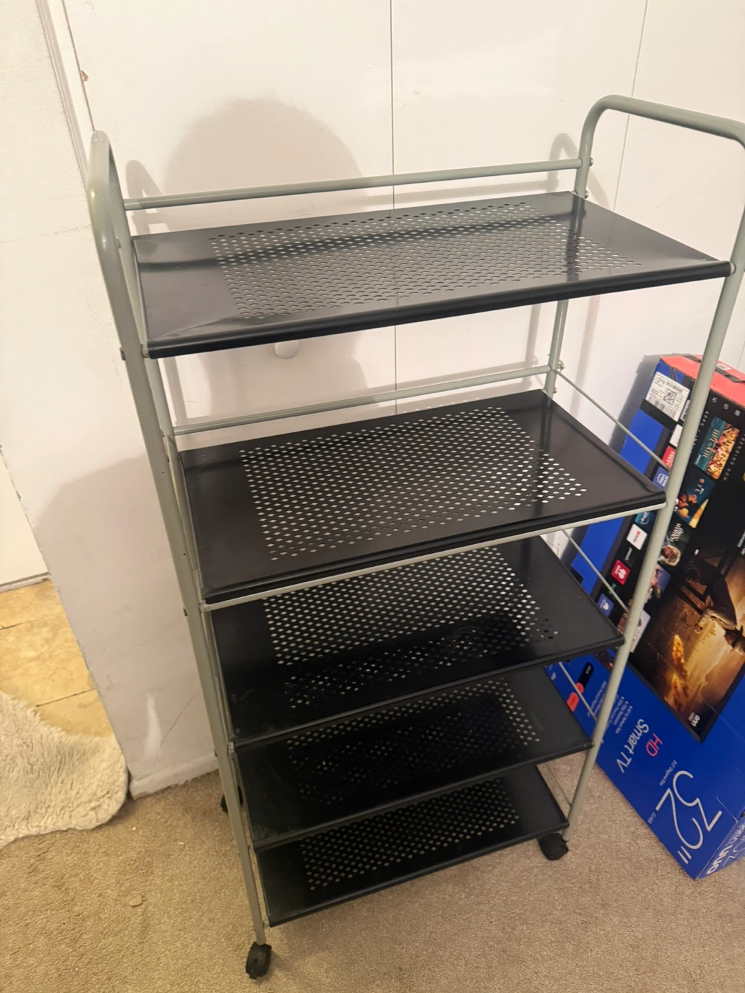 Costway 5-Tier Rolling Utility Shelving Cart - photo 2