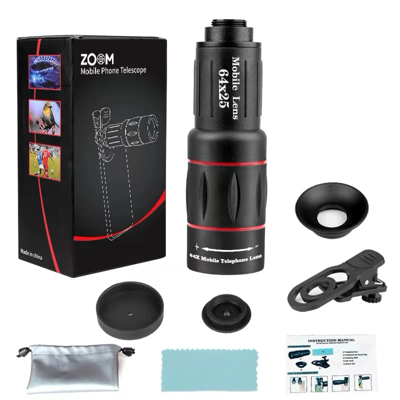 64x25 Mobile Phone Telescope Lens