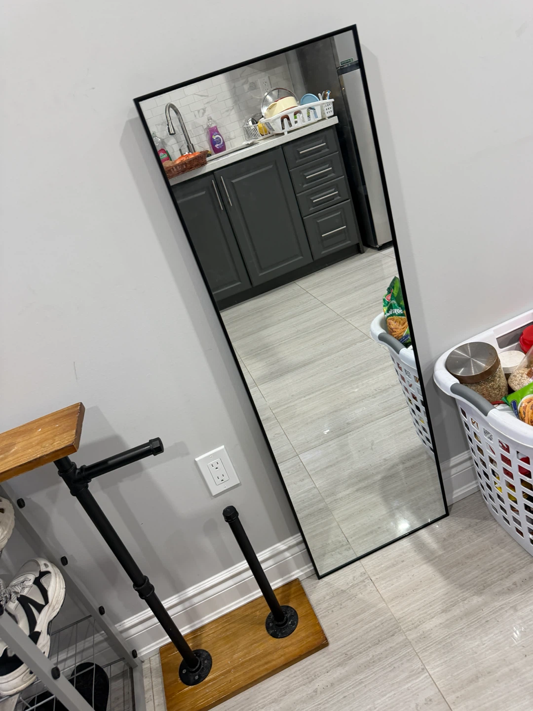 Full Length Black Framed Mirror