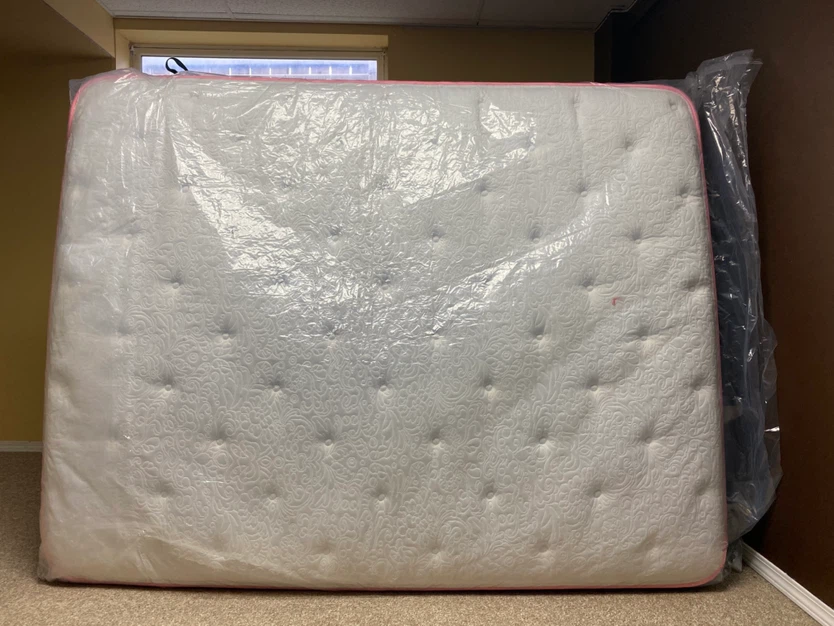 Brand New- Queen Mattress , grey with pink trim - photo 2