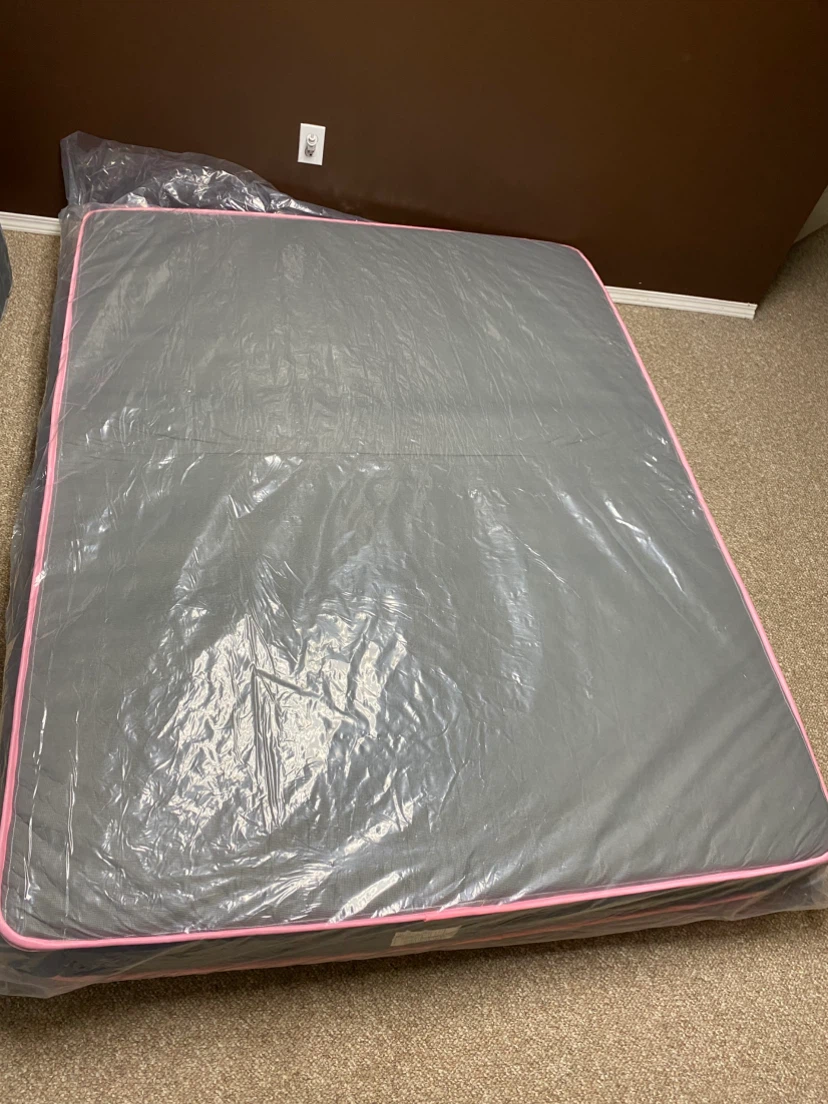 Brand New- Queen Mattress , grey with pink trim - photo 3