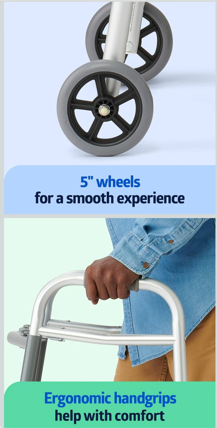 Folding Walker with 5" Wheels - photo 4