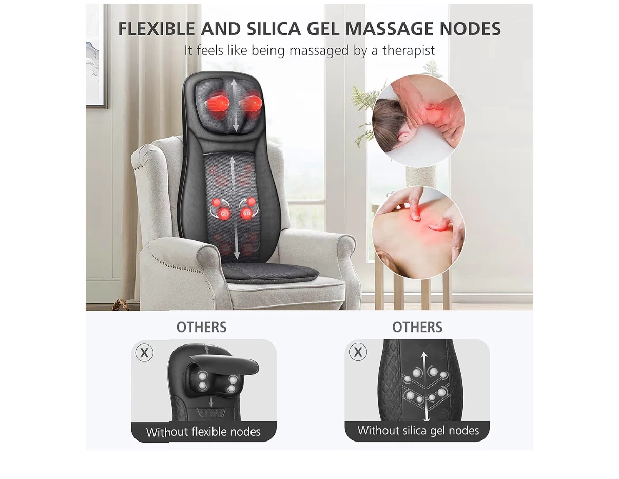 Shiatsu & Rolling Massage Seat Cushion with Heat — Like New - photo 4