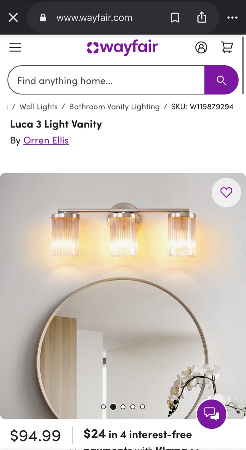 Housemark Luca 3-Light Vanity Bar🏈