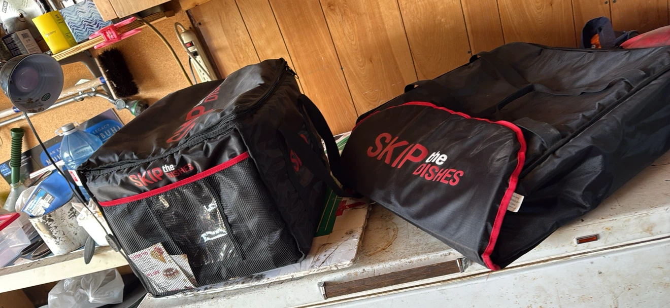 Two Skip The Dishes Insulated Delivery Bags