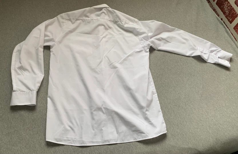 InSchoolWear White Long-Sleeve Uniform Shirt 15” 🏈 - photo 2
