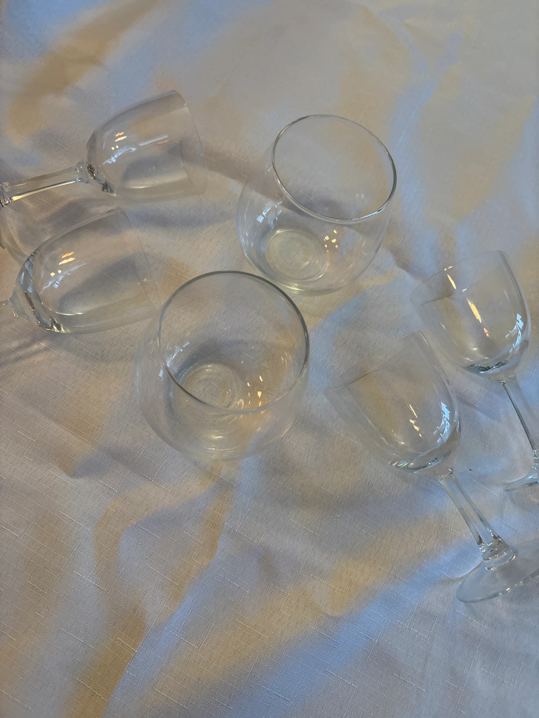 Set of 5 Stemless Wine Glasses