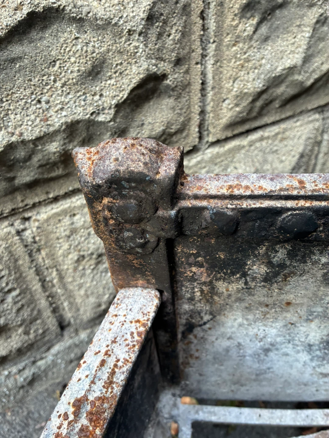Antique Arts Crafts Cast Iron Fireplace Fire Basket Grate - photo 5