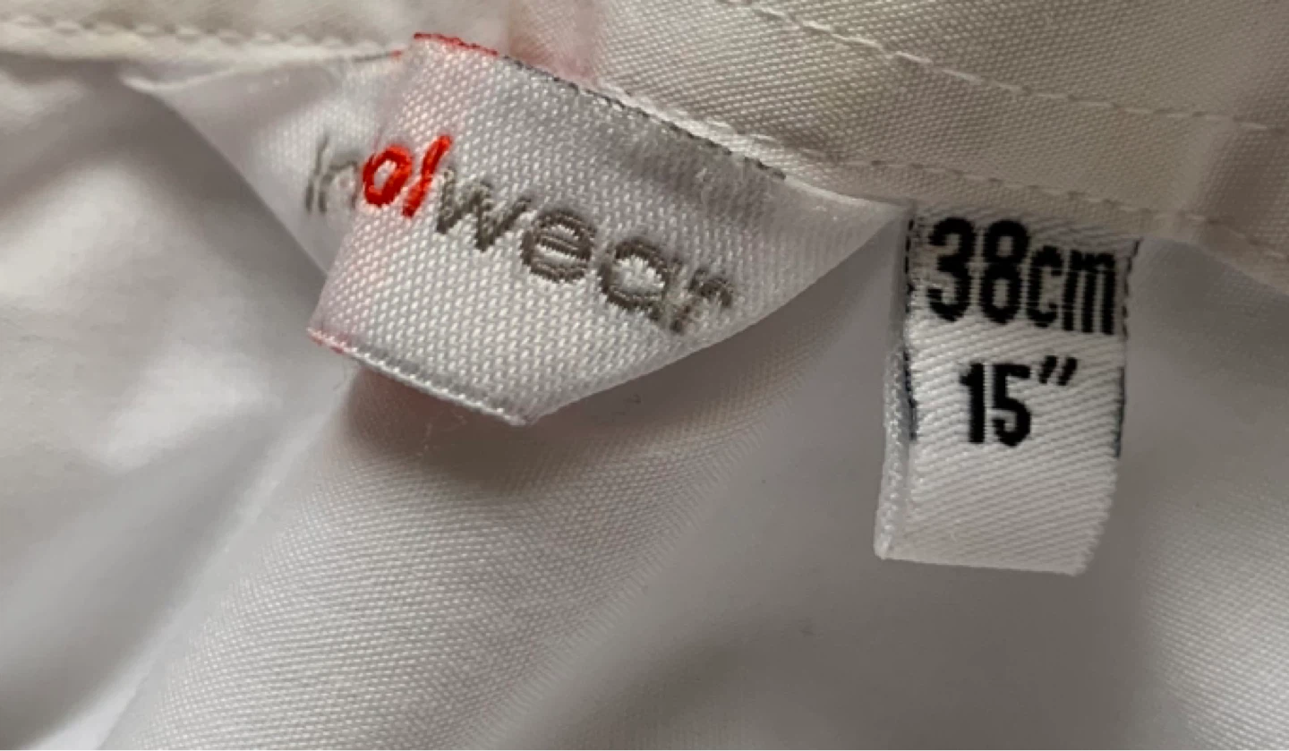 InSchoolWear White Long-Sleeve Uniform Shirt 15” 🏈 - photo 3