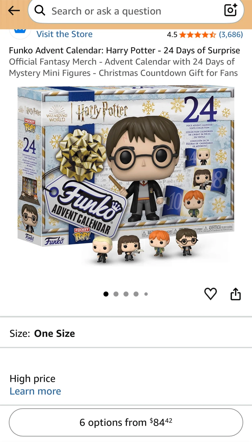 BNIP Harry Potter Funko Pop Advent Calendar - photo 3